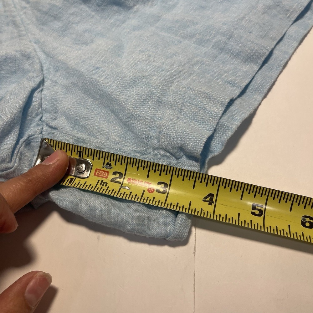LILLY PULITZER Women's Blue Linen Pull On Casual Shorts XL Beach Vacation 35W - Picture 6 of 9